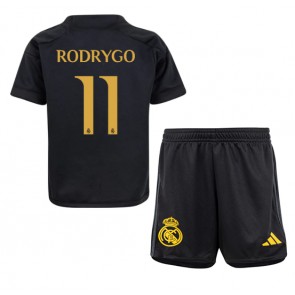 Real Madrid Rodrygo Goes #11 Dětské Alternativní dres komplet 2023-24 Krátký Rukáv (+ trenýrky)